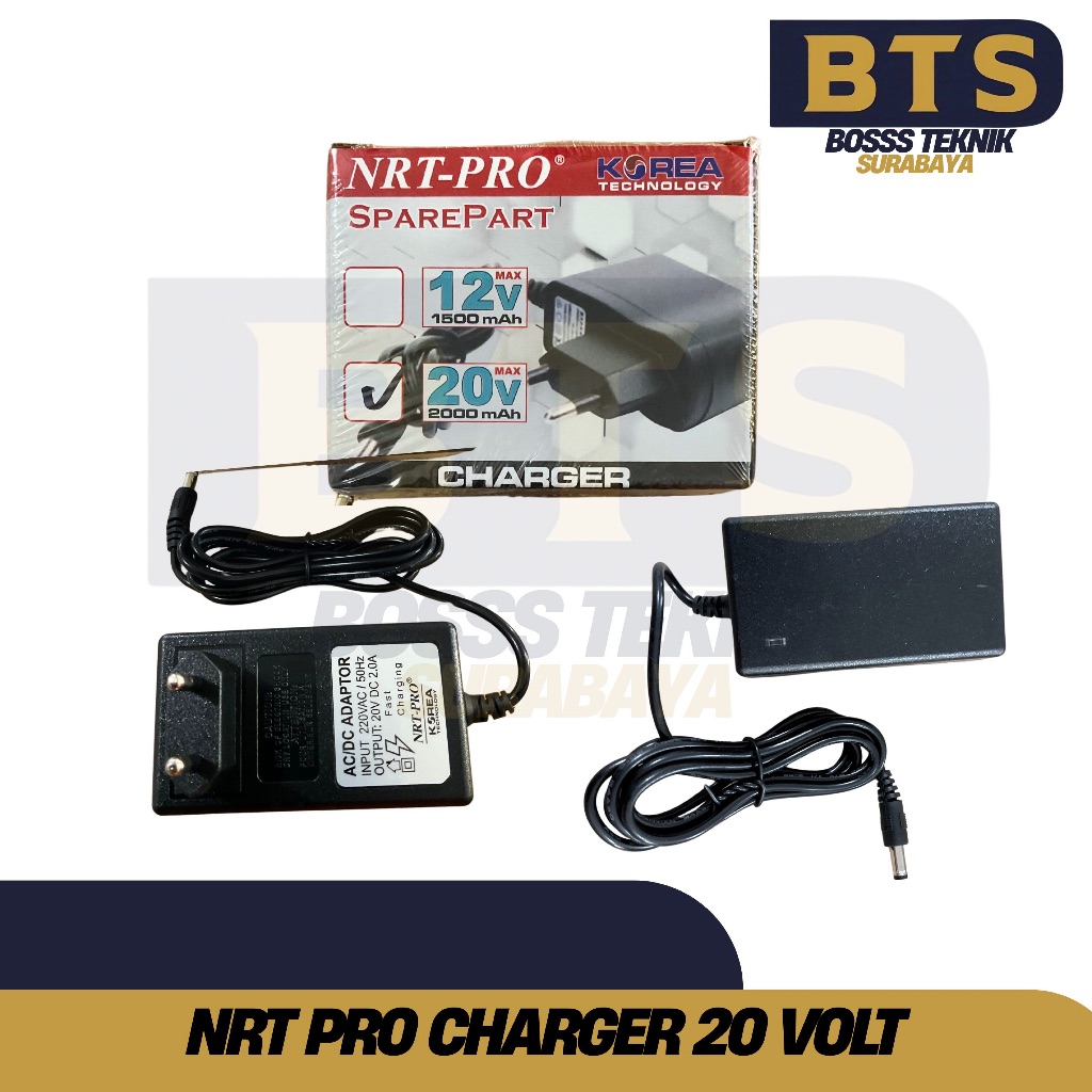 Adaptor Charger NRT-PRO  20V Cas Mesin Bor Cordless Drill Cas an Bor  Baterai Batre Adapter DC330 DC