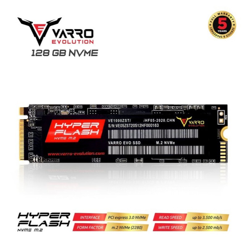 SSD VARRO 128GB NVME 128 GB NVME M.2 HYPER FLASH