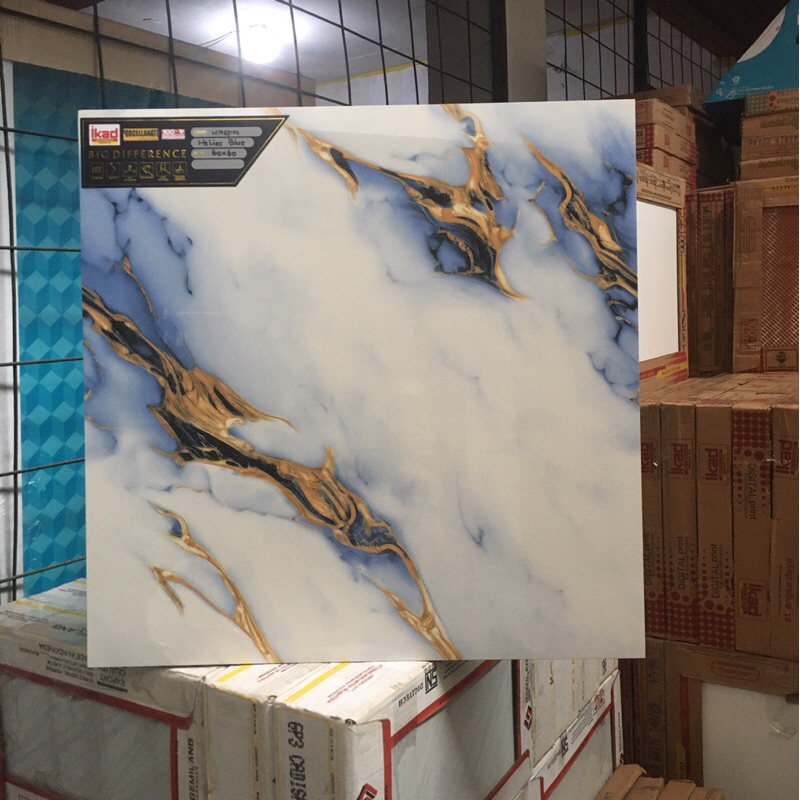 granit 60x60 ikad putih biru baru new