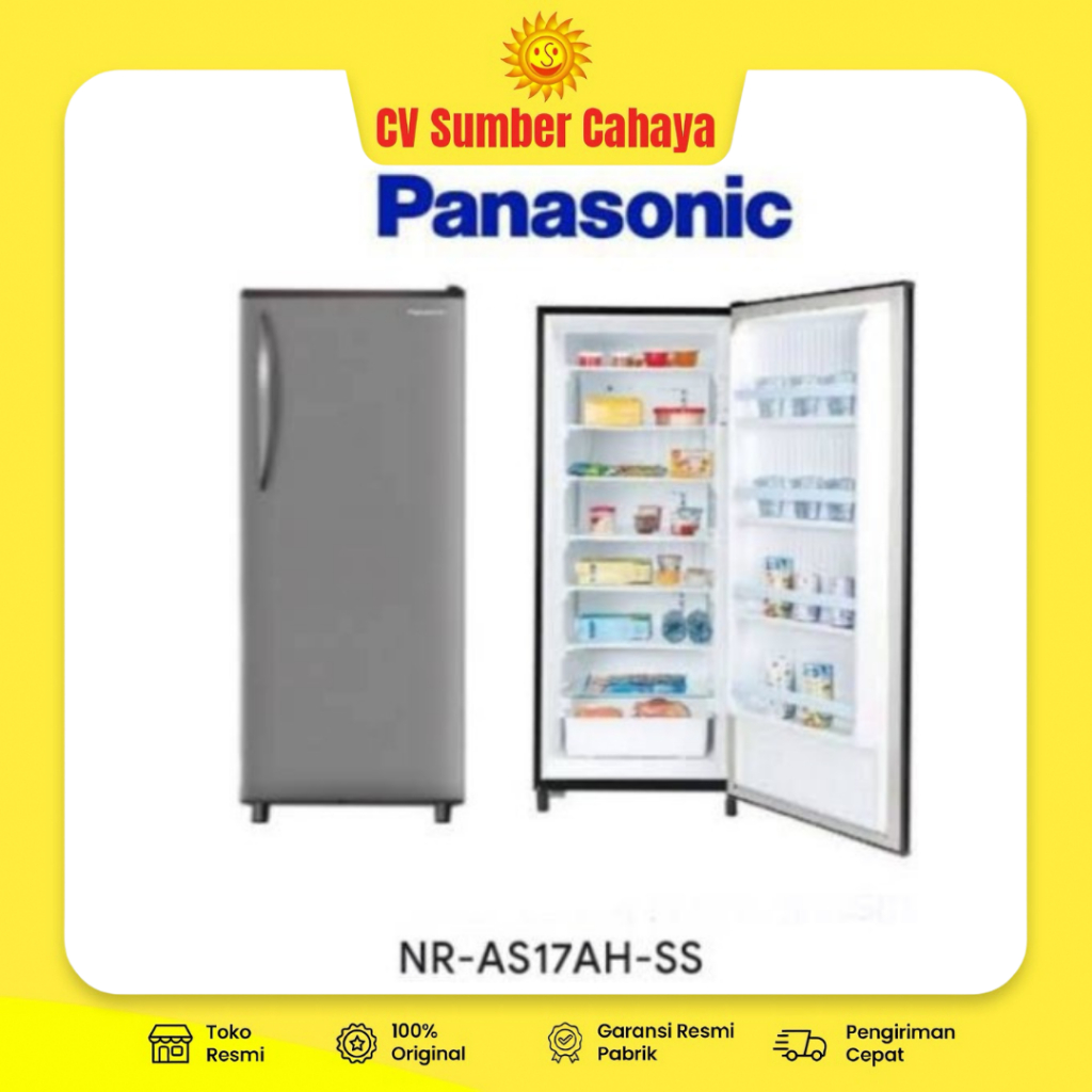 Panasonic Freezer Rak Lemari Pembeku Es 6 Rak NR-AS17AH Frizer Es Batu NR AS17AH