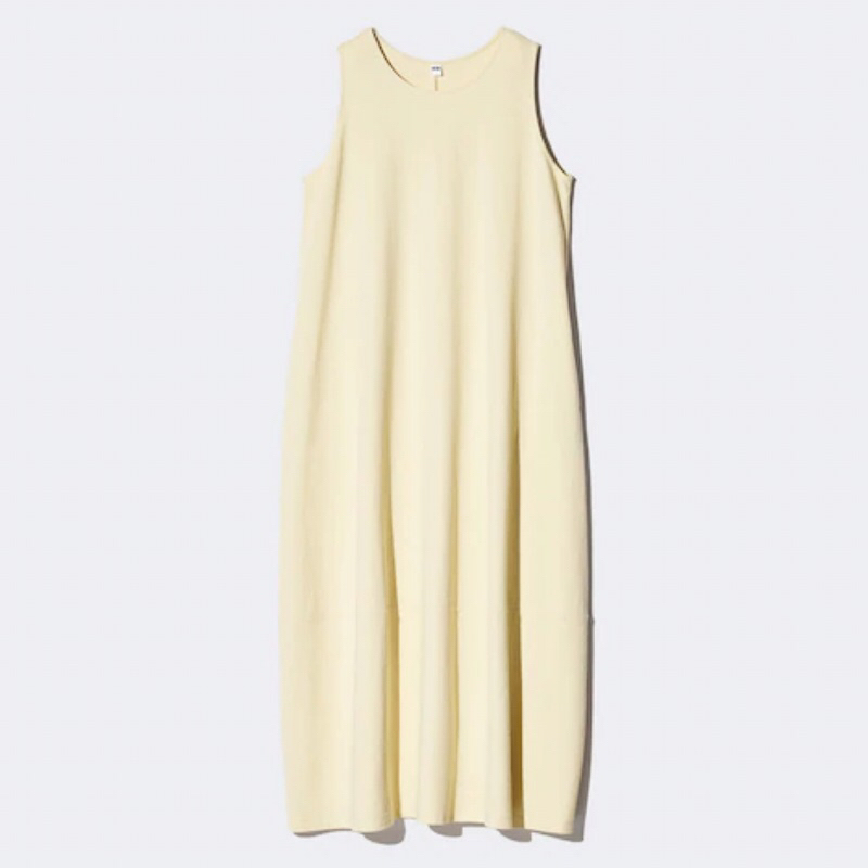 UNIQLO Women Balloon Dress Gaun Balon Jersey Wanita Tanpa Lengan