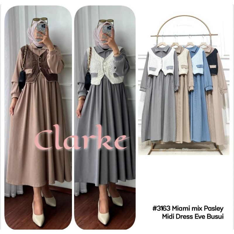 Midi dress eve miami by clarke