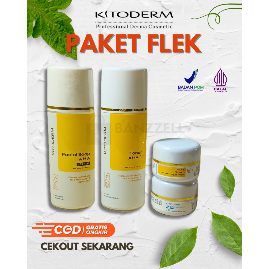 KITODERM Paket Flek – Rahasia Wajah Glowing, Cerah, & Bebas Flek Hitam!