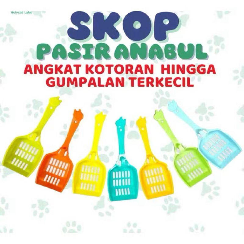 serokan skop pasir pup kucing anjing hamster gagang bisa di gantung