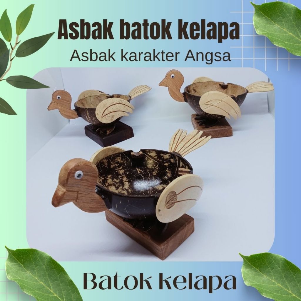 Asbak batok kelapa / asbak karakter angsa duduk / asbak aesthetic unik / asbakrokok unik / asbak can