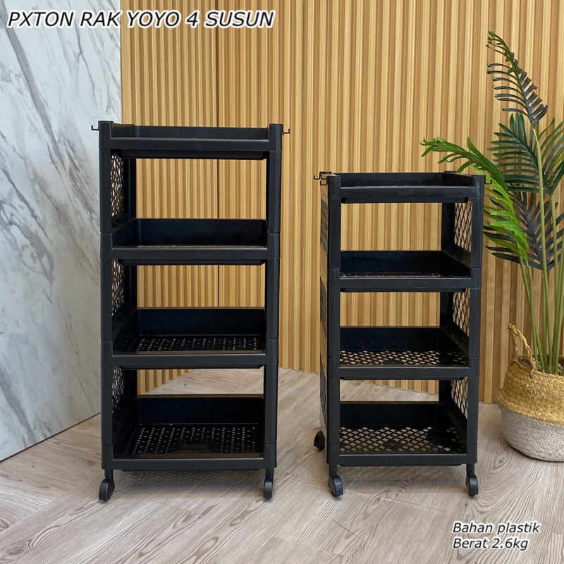 PXTON RAK YOYO 4 SUSUN JUMBO DAN STANDAR || RAK PLASTIK SERBAGUNA 4 SUSUN || RAK YOYO 4 TINGKAT || R