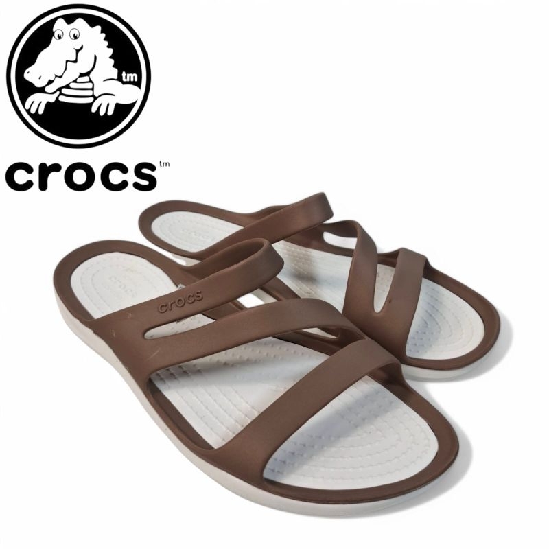Sandal Crocs Swiftwater Women / Crocs Sandal Swiftwater / Sandal Wanita Flat