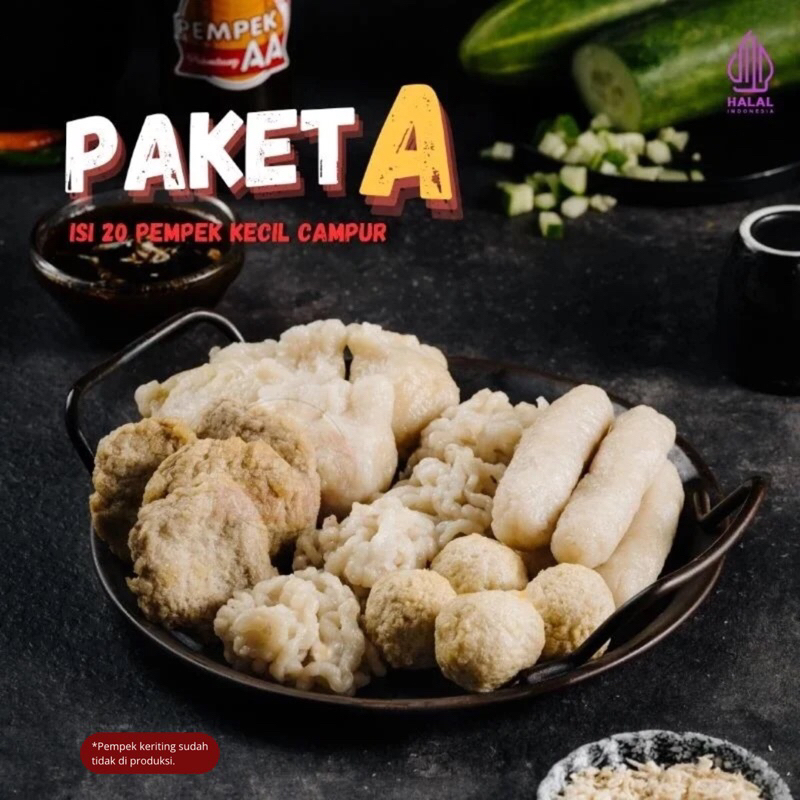 

Pempek AA - Paket A 20 Pcs Mix + Cuko Pempek 100ml Palembang Asli / Empek Empek Palembang