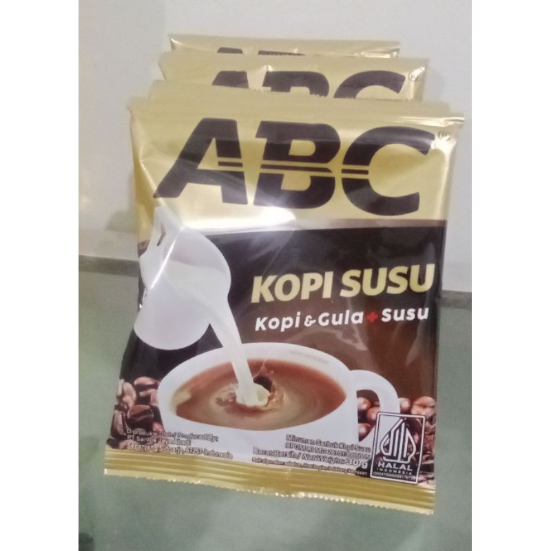 

kopi ABC susu kemasan 30 gram ( pembelian 1 renceng )