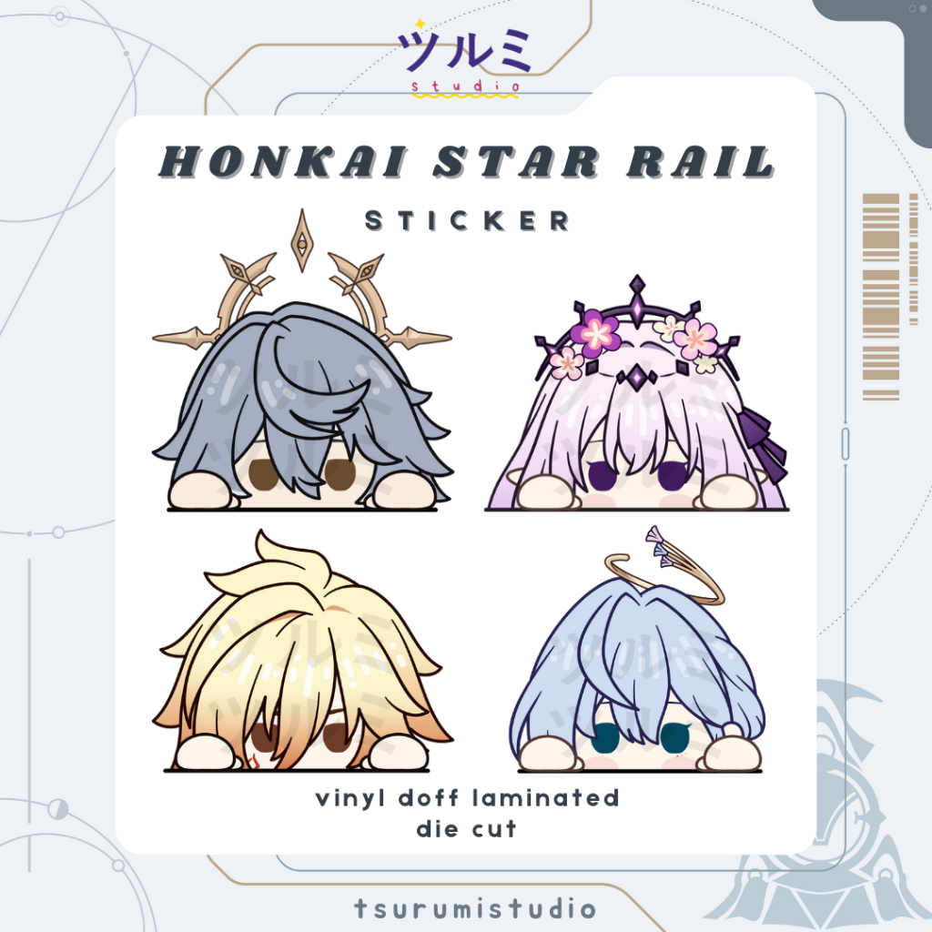

HSR Honkai Star Rail Characters Peeker Peeking Sticker / Stiker Ngintip / Chibi by tsurumistudio