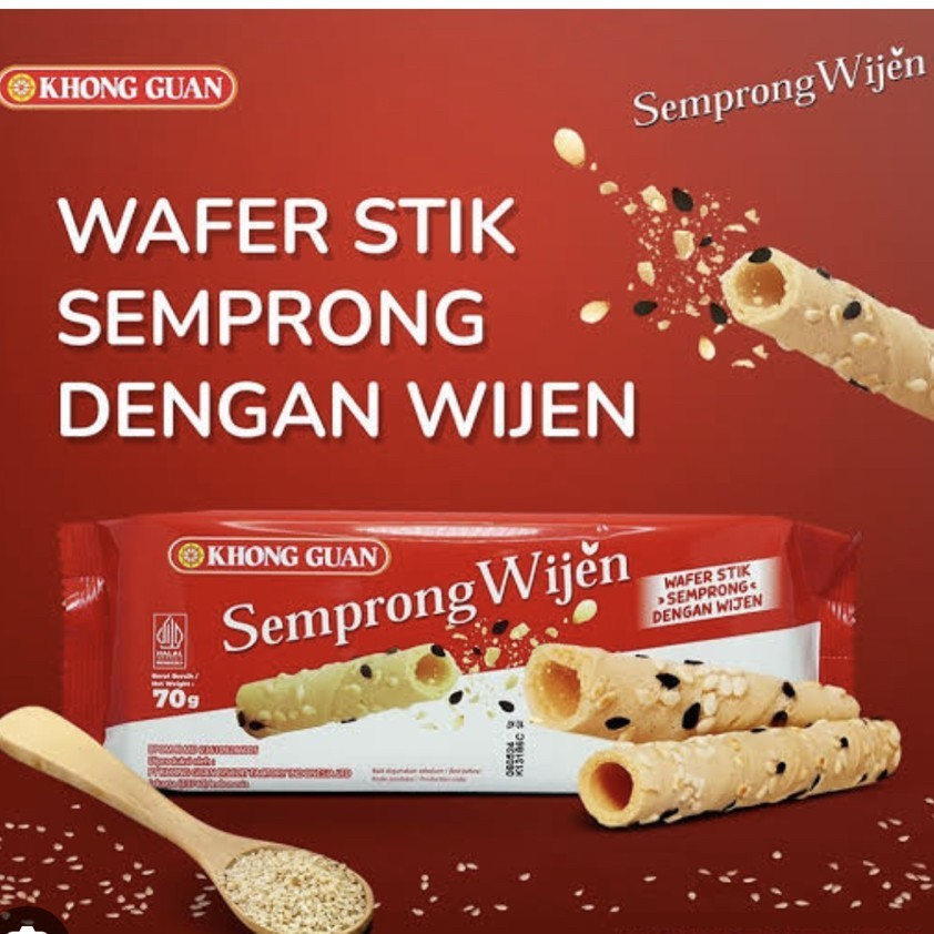

pekanbaru / khong guan semprong wijen wafer stik stick biscuit biskuit 70g
