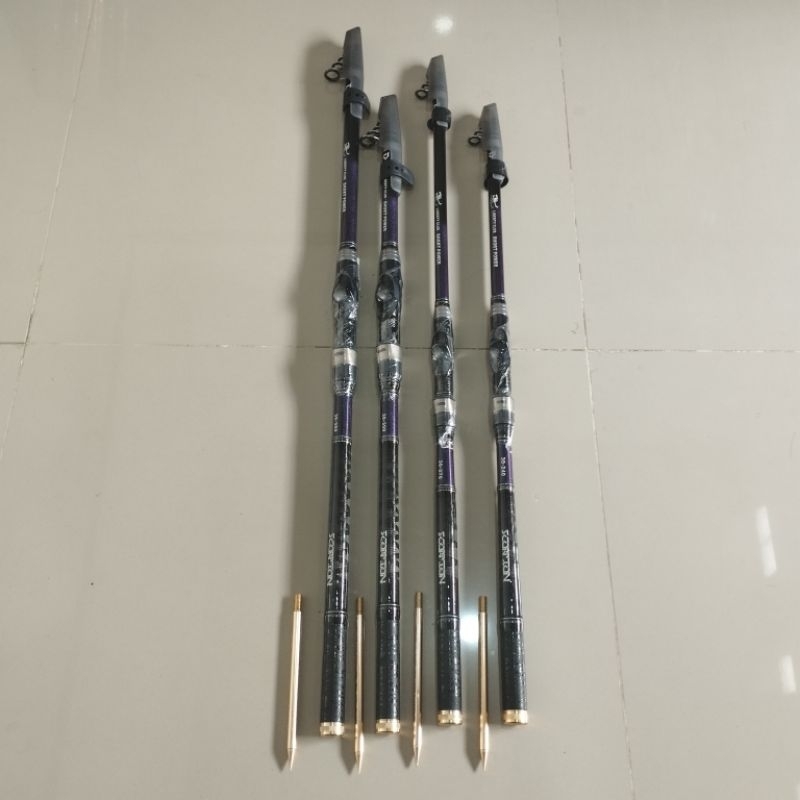 Joran Antena Telescopic DMZ Reel Seat Fuji Carbon Material Jepang 240 270 300 360 Model Kolong Surf 