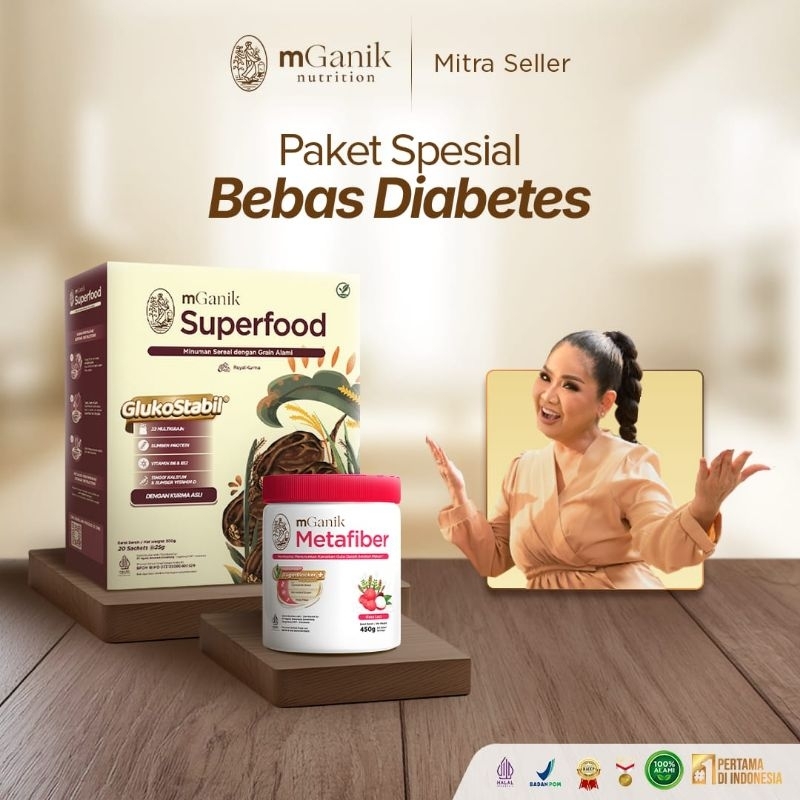 Paket Spesial Bebas Diabetes (Mganik Superfood + Mganik Metafiber)