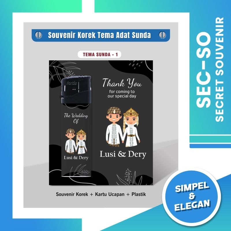 Souvenir Korek Custom Pernikahan Tema Sunda