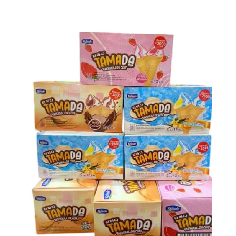 

Tamada Marshmallow Cone All Varian 1 Box Isi 10