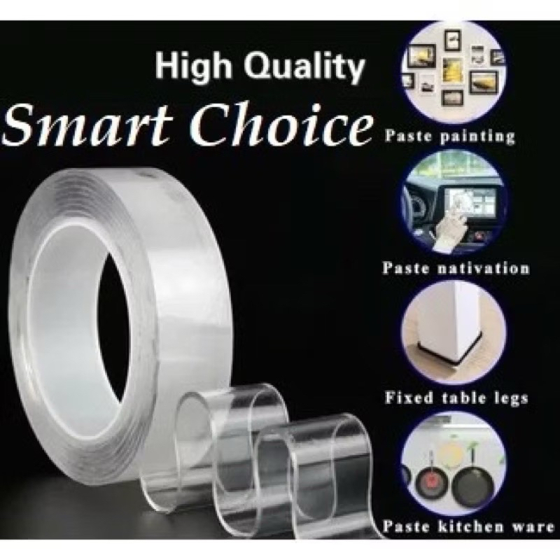 Double Tape Nano Bening Crystal Nano double Gel Grip Grape tape 2 sisi