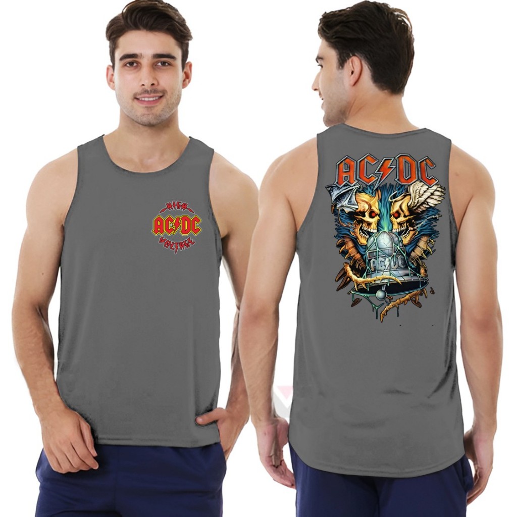 Singlet Distro Pria Keren / Kaos Distro Pria Singlet Keren sablon ACDC / Kaos Singlet Pria Distro / 