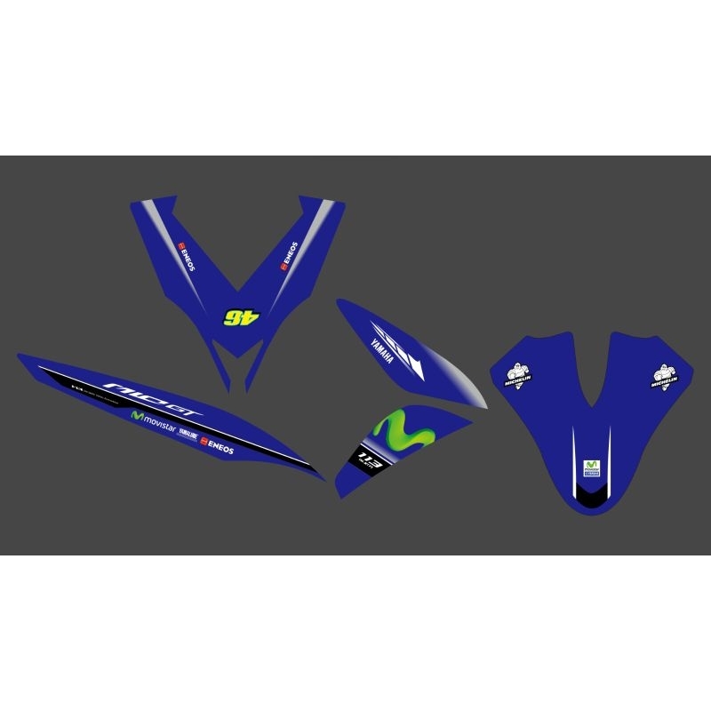 STRIPING TRANSPARAN MIO GT CUSTOM MOVISTAR NEW