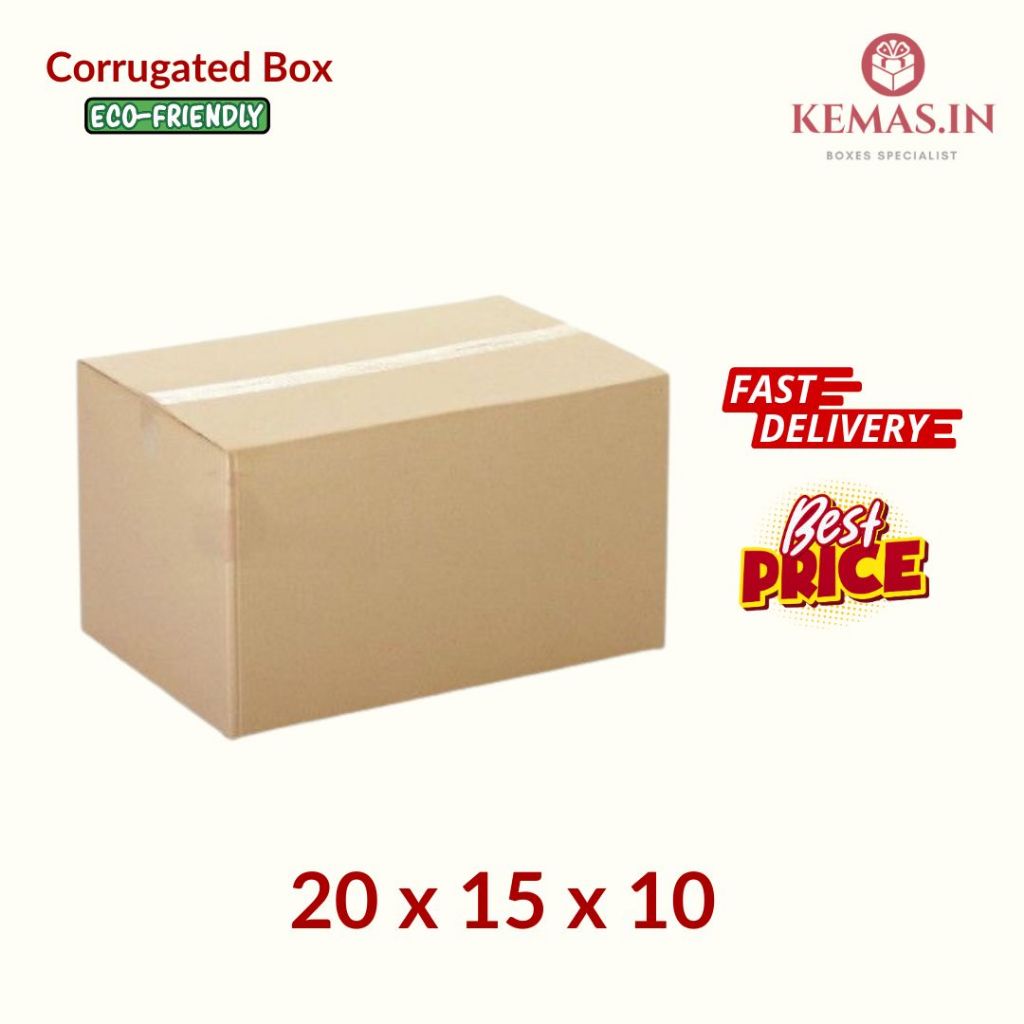 

Kardus Packing 20x15x10 - Karton Box Dus Packaging Makanan Kopi Snack Polos Murah Baru