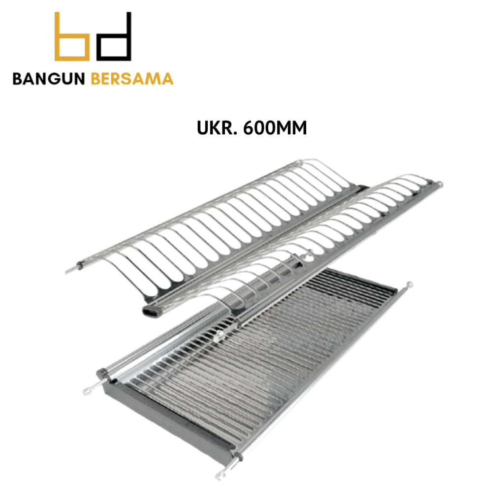 Huben Rak Piring Gantung Stainless Steel Untuk Tatakan Lemari Kitchen Set / Rak Piring Gantung Rak P