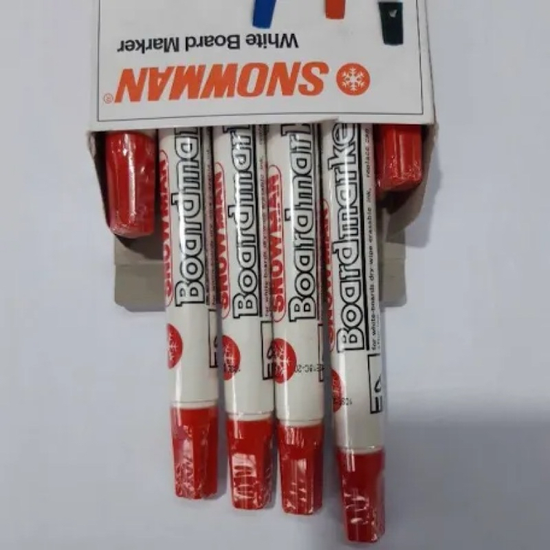 

Spidol Whiteboard Snowman Merah Bisa Dihapus Tinta Desain Bagus
