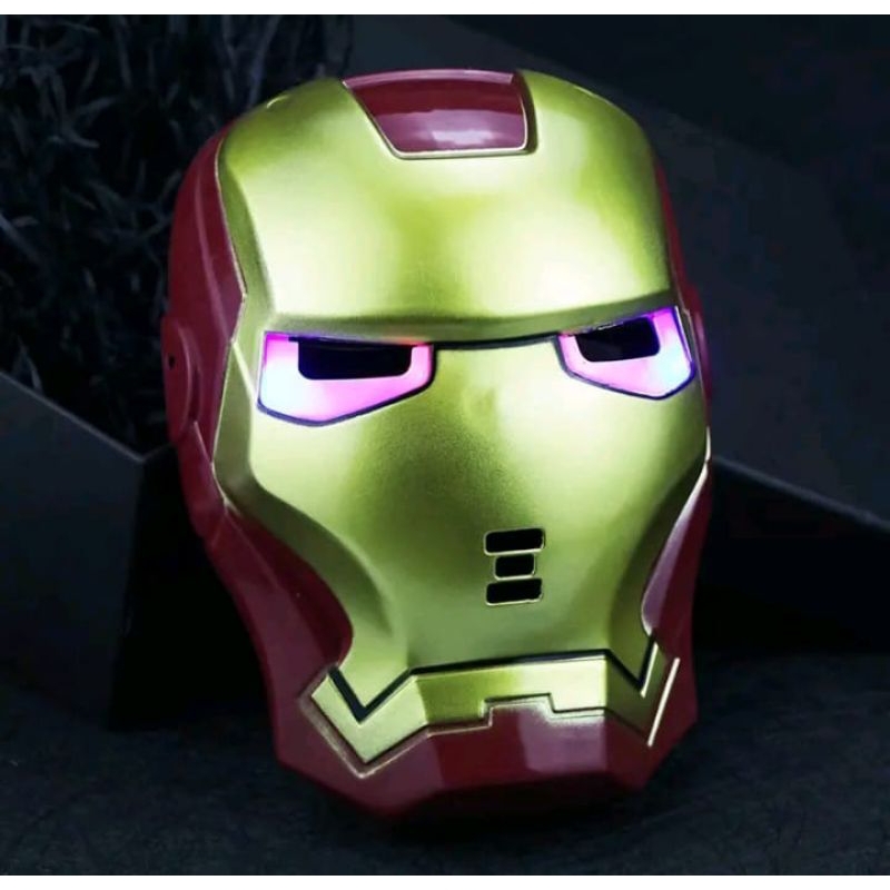 Topeng LED Ironman Avengers Mainan Anak Iron Man Menyala