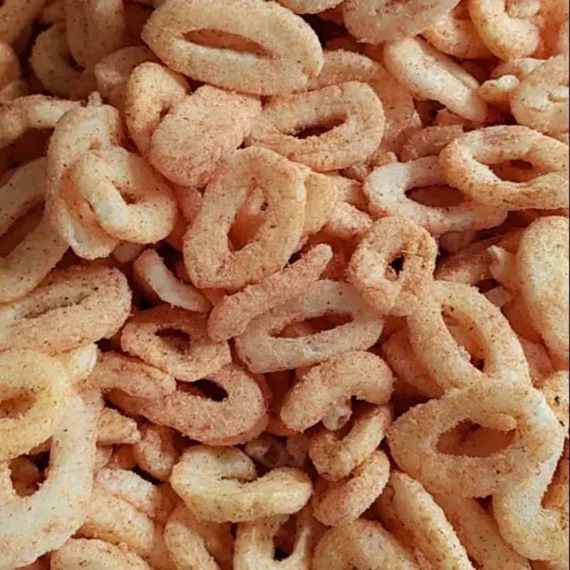 

MURAH! 1KG KERUPUK RING PEDAS SNACK KILOAN