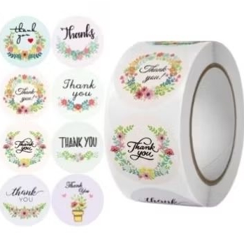 

1 Roll 500 Pcs Stiker H455 Stiker Label Thank You For Your Order