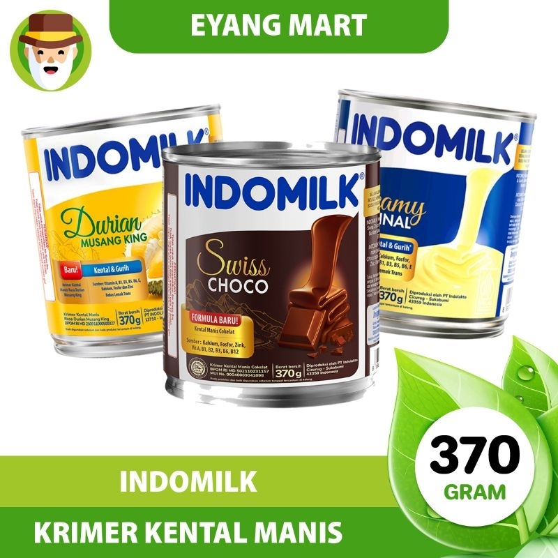 

INDOMILK SKM Susu Kaleng Rasa Durian Coklat Putih 370g