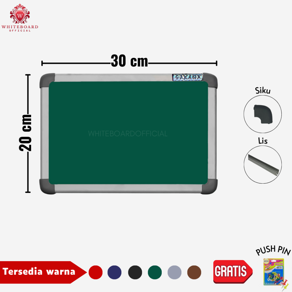 

SAKANA Softboard Bludru Gantung 20x30cm / Cork Board / Pin Board / Papan Mading / Papan Pengumuman