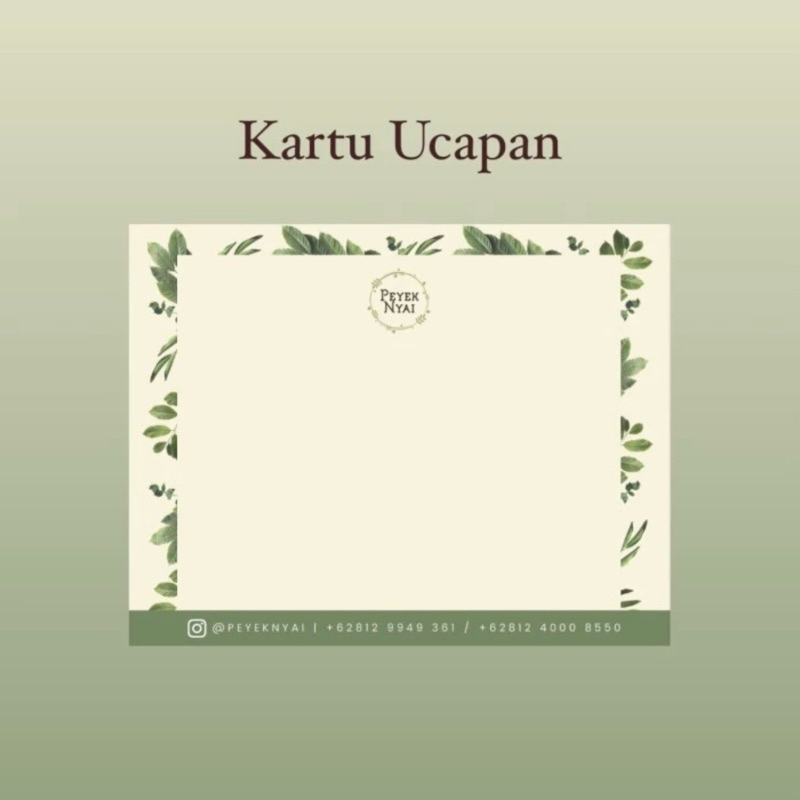 PEYEK NYAI - Kartu Ucapan Tambahan