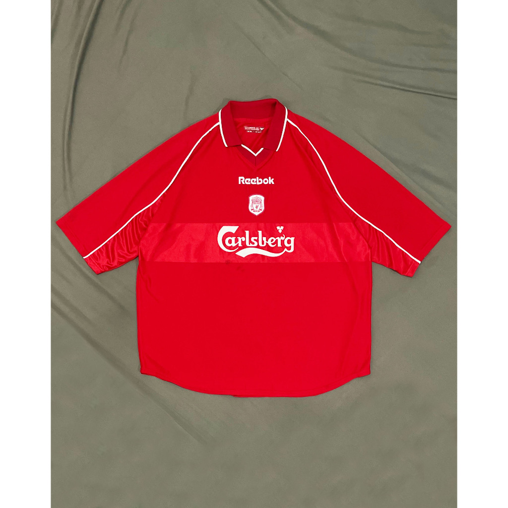 BIG Size Original Reebok Liverpool Home Kit 2000 2001 2002 Jersey Bola Vintage