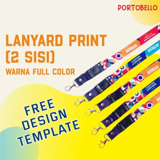 

[Lanyard] Custom lanyard design bebas full print gantungan kunci - tali handphone - ID card