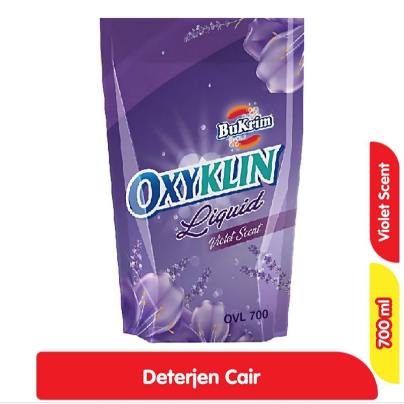 BuKrim Oxyklin Detergen Cair Violet Refill 700 ml