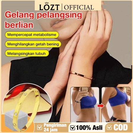 【Diskon 74%】LOZT Gelang Cartier Titanium Wanita Korea Asli Anti karat Perak Emas Mawar Asli  Gelang 