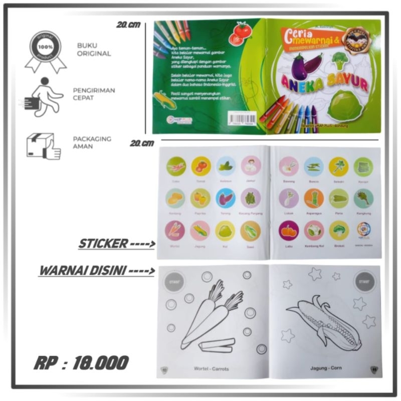 

Buku Mewarnai Anak Seri Aneka Sayuran