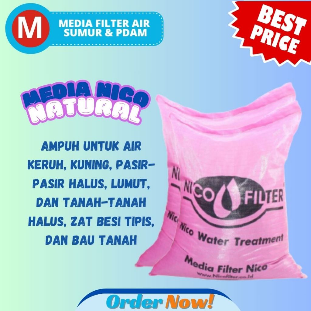 Nico Filter - Media Nico Natural -  Filter Air Sumur -  Pasang