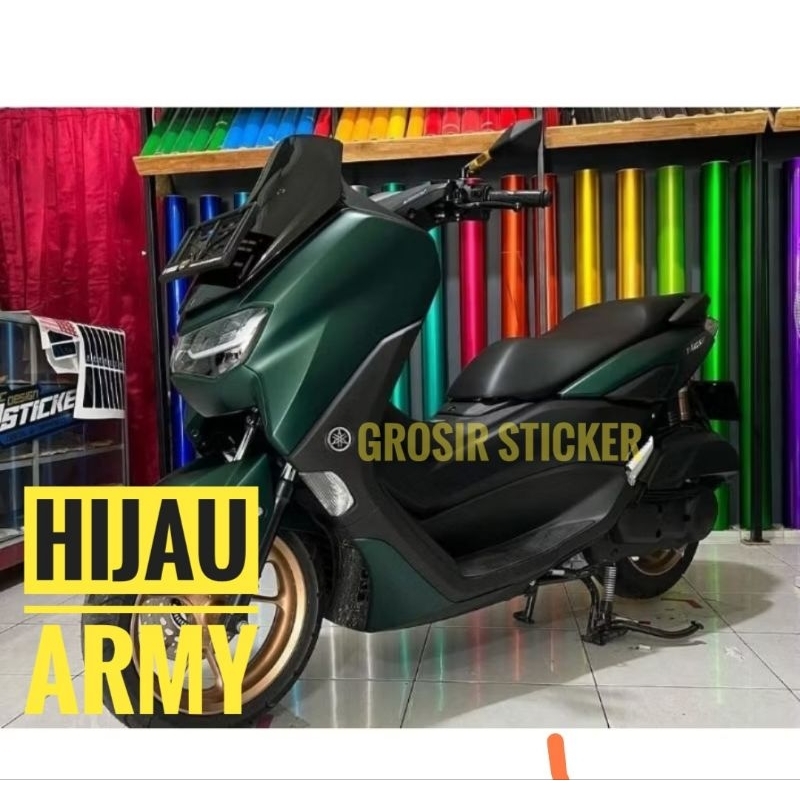 Sticker Skotlet Hijau Army Stiker Scotlite dark green scotlet Hijau Armi