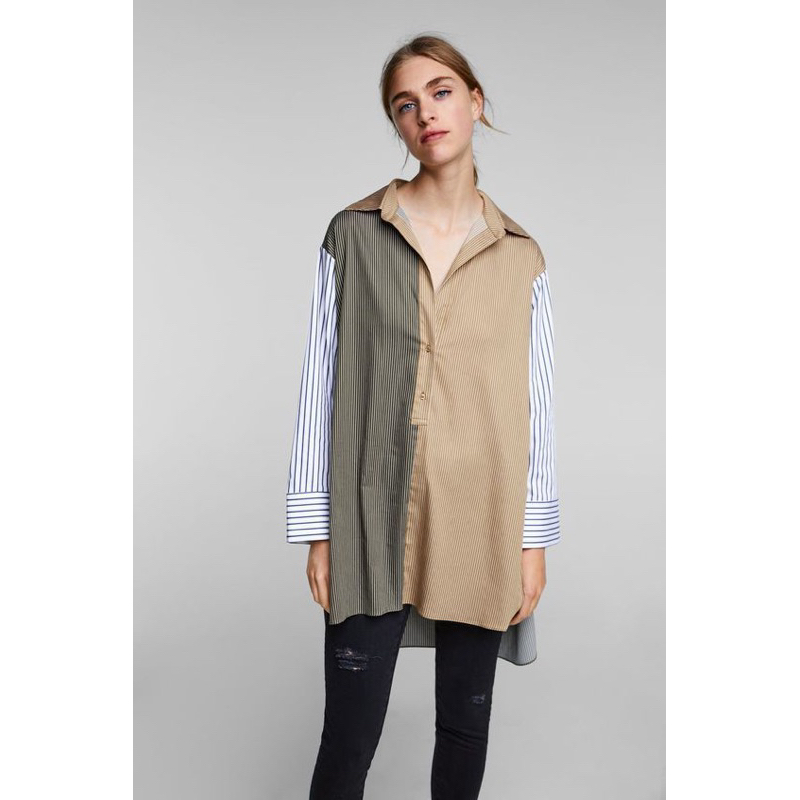 Zara Striped Brown Shirt