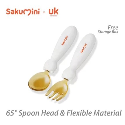 Sakumini Learning Silicone Ppsu Spoon Fork Baby