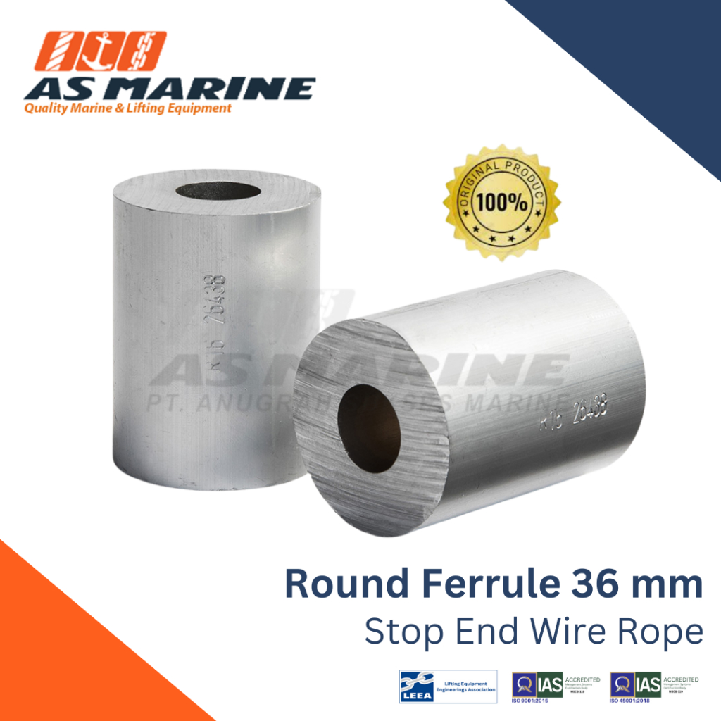 Round Ferrule / Stop End Wire Rope 36 mm TOPRIG