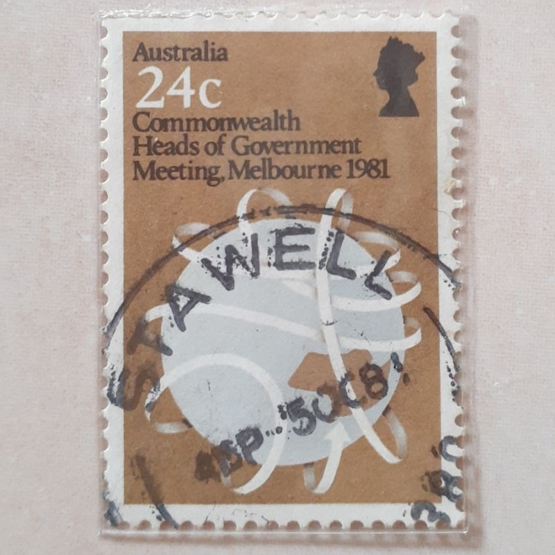 

Perangko Australia Commonwealth Heads of Government Meeting 1981 (Globe depicting Australia)