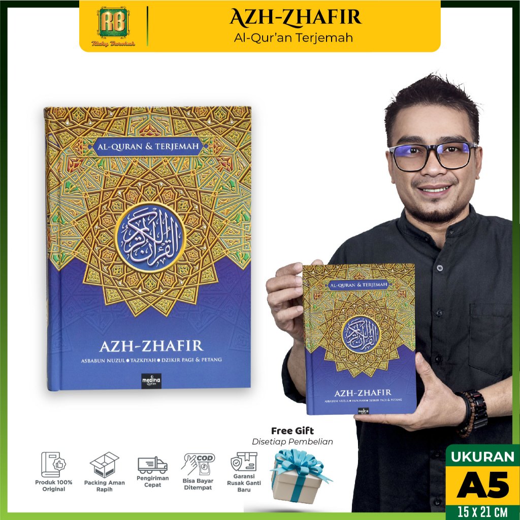 Al Quran Terjemah Azh-Zhafir A5 Hard Cover Alquran Az Zhafir Ukuran Sedang Terjemahan Alkuran dan Ar