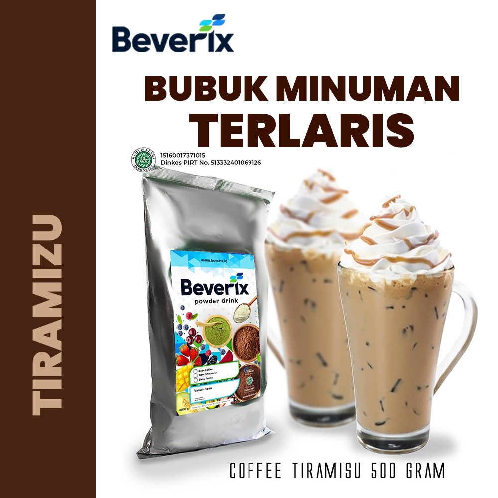 

BEVERIX Bubuk Minuman Kopi Premium Rasa Tiramizu 500 Gram Serbuk Minuman Kopi Tiramizu