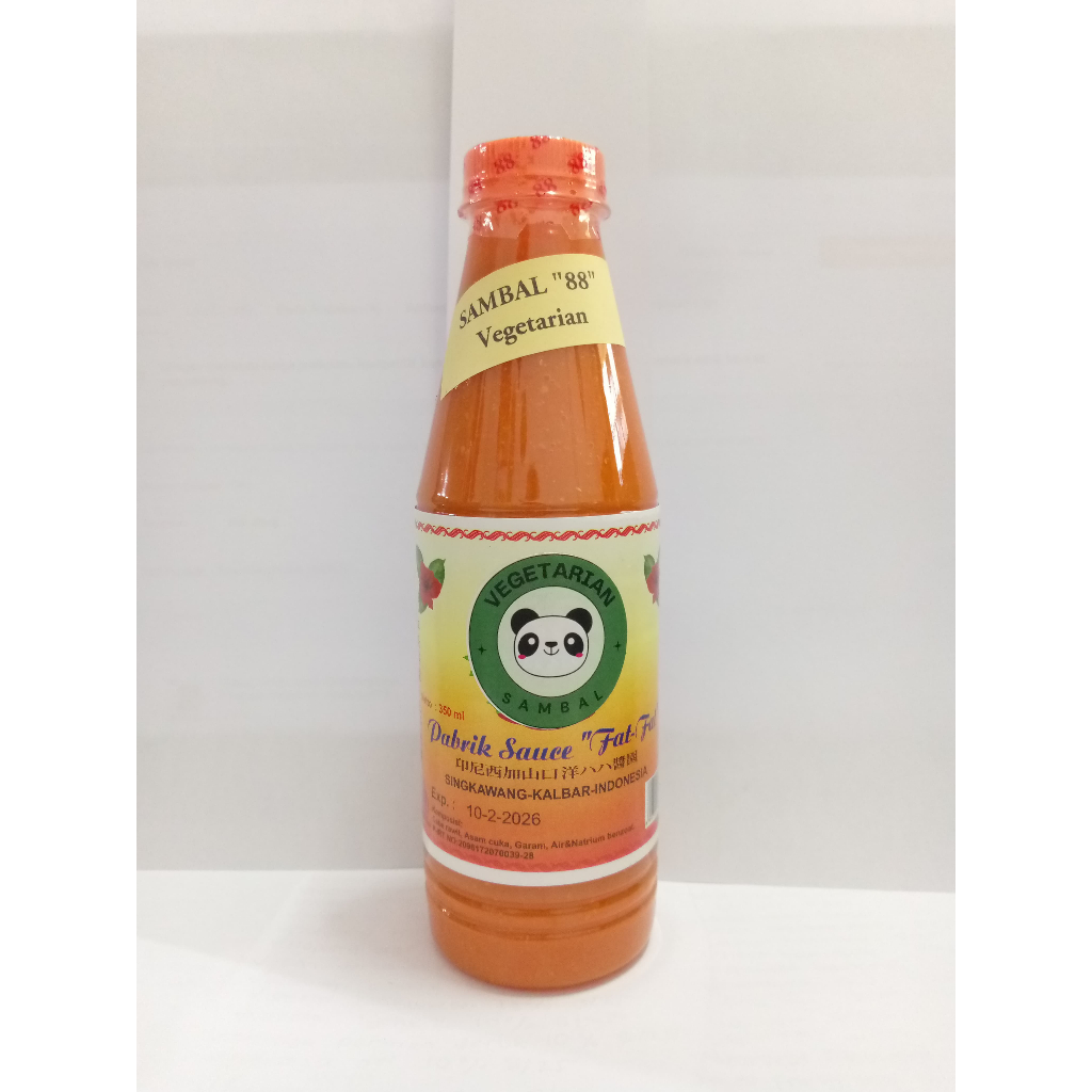 

Sambal Fat Fat Sambal Cabe Rawit Super Pedas 350ml Sambal 88 Vegetarian Singkawang
