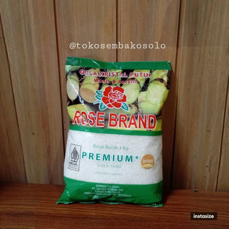 

Rose Brand Gula Kristal Putih Tebu Premium 1kg