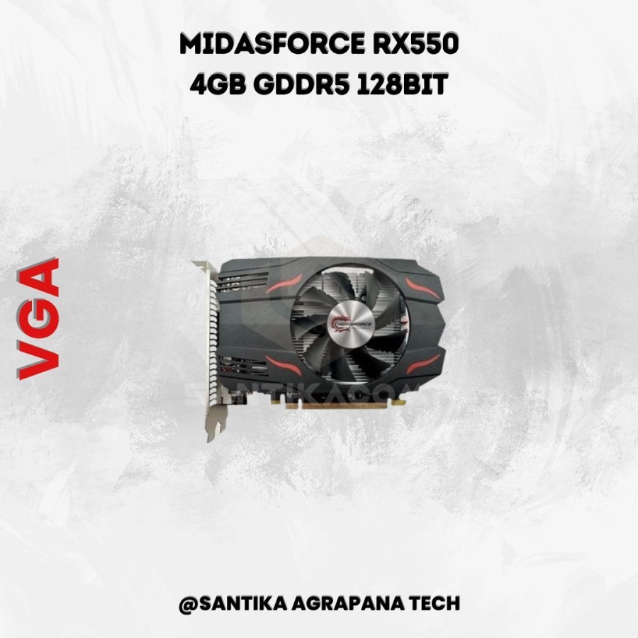 Vga Card Midasforce RX550 4GB 128bit ATX - VGA AMD RX 550