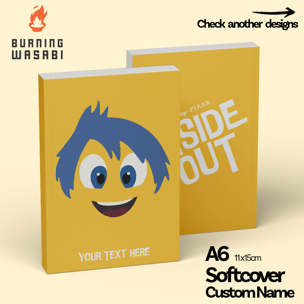 

Buku Saku Pocket Notebook Insider Out 2 Disney Softcover Custom Nama Burning Wasabi Diary A6 Polos