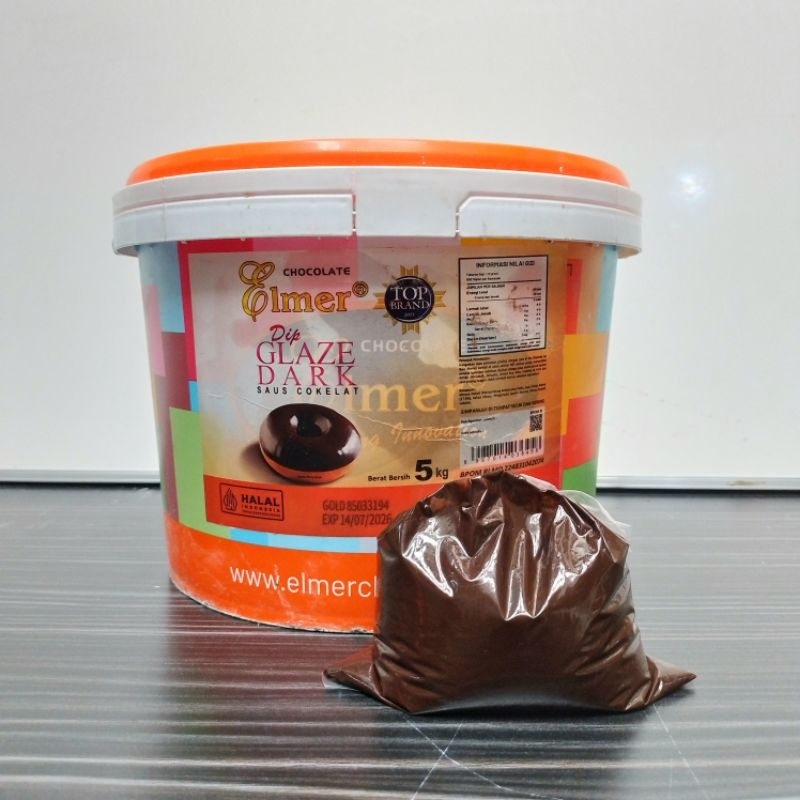 

Selai Toping Donat Dip Glaze Elmer Dark Coklat Repack | 500gr I 250gr | [ Original ]