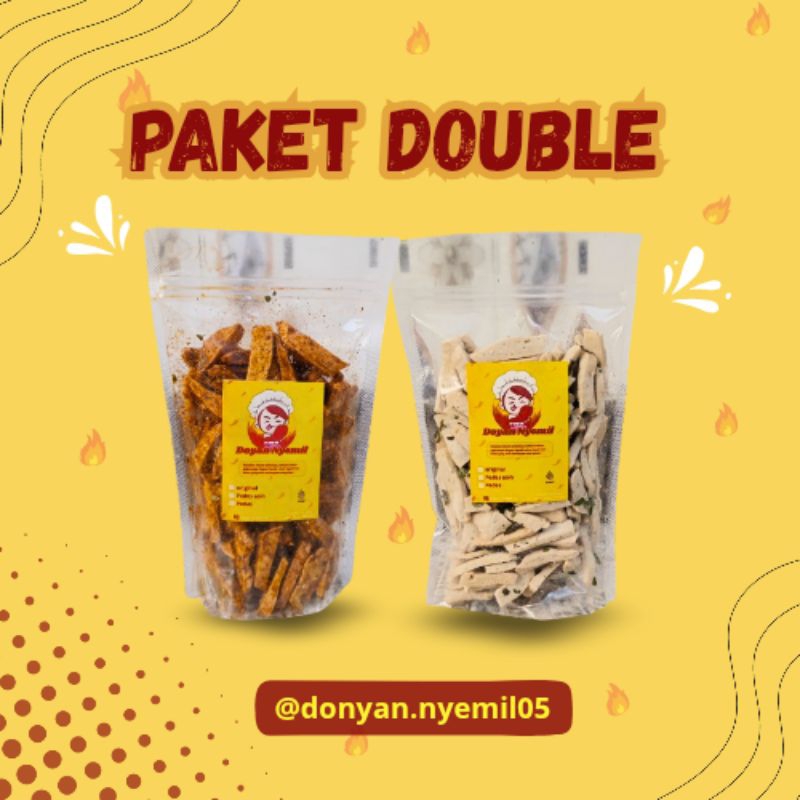 

Paket Double||Basreng Pedas Daun jeruk + Basreng daun jeruk||